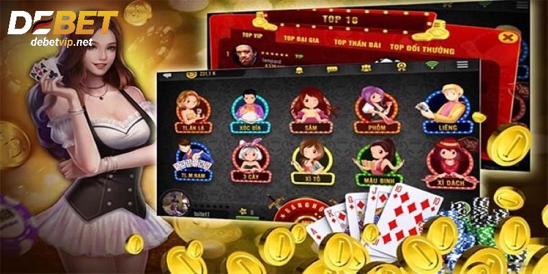 Game bài Debet thiết kế đa dạng với rất nhiều trò chơi đỉnh cao